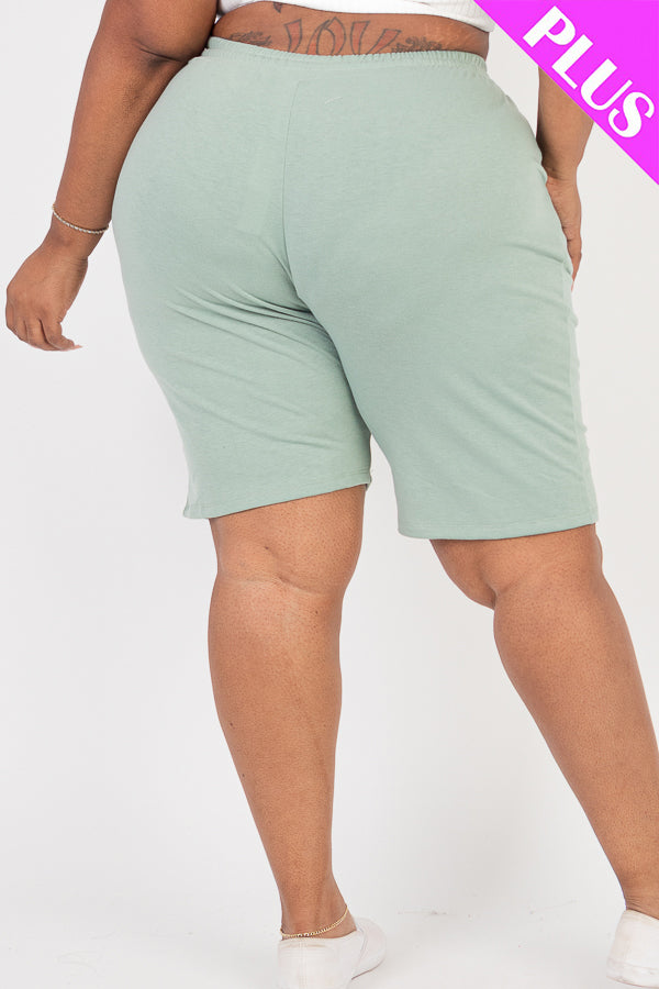 Plus Size French Terry Bermuda Shorts - Capella Apparel