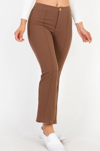 High Waist Knit Flare Pants (CAPELLA) - Capella Apparel