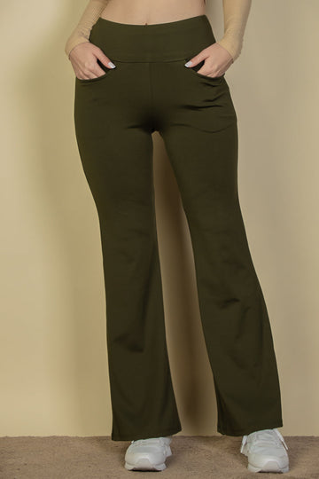 High Waisted Front Pocket Flare Pants (CAPELLA) - Capella Apparel