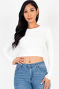 Long Sleeve Round Neck Basic Crop Top (CAPELLA) - Capella Apparel