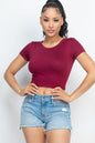 Short Sleeve Roundneck Crop Top - Wholesale Capella Apparel