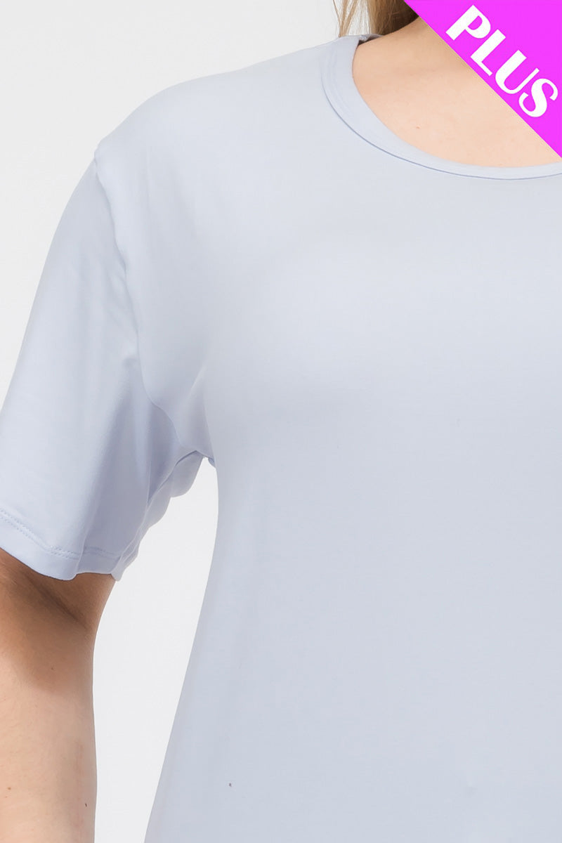 Plus Size Basic Short Sleeve T-shirt - Capella Apparel