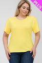 Plus Size Basic Short Sleeve T-shirt - Capella Apparel