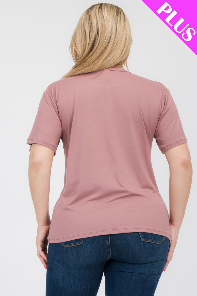 Plus Size Basic Short Sleeve T-shirt - Capella Apparel