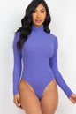 Ribbed Turtle Neck Long Sleeve Bodysuit (CAPELLA) - Capella Apparel