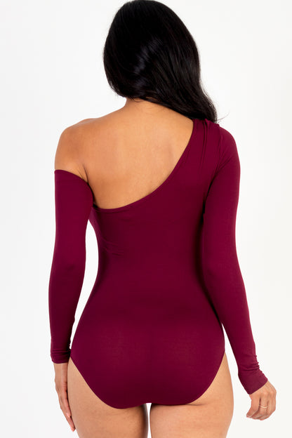 One Shoulder Cut Out Bodysuit - Capella Apparel