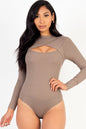 Front Cutout Long Sleeve Bodysuit (CAPELLA) - Capella Apparel