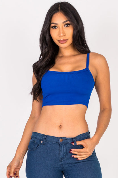 Ribbed Knit Cami Crop Top (CAPELLA) - Capella Apparel