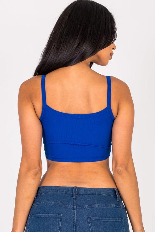 Ribbed Knit Cami Crop Top - Capella Apparel