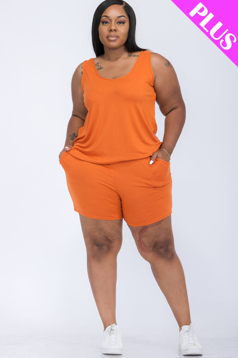 Plus Comfy Tank Top & Shorts Set - Wholesale Capella Apparel