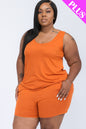 Plus Comfy Tank Top & Shorts Set - Wholesale Capella Apparel