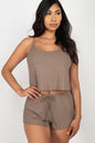 Ribbed Strappy Top & Shorts Set (CAPELLA) - Capella Apparel