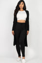 Ribbed Long Cardigan & Leggings Set (CAPELLA) - Capella Apparel