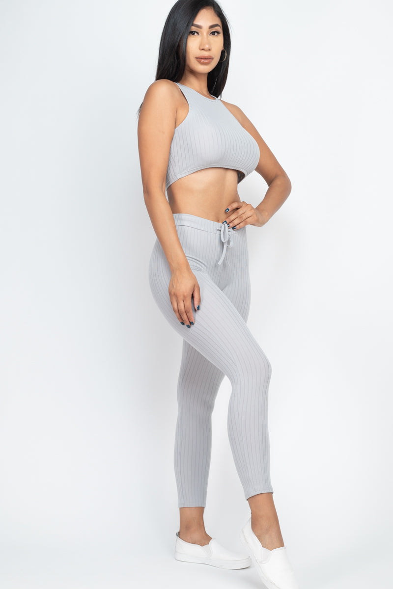 Ribbed Bra Top & Leggings Set - Wholesale Capella Apparel