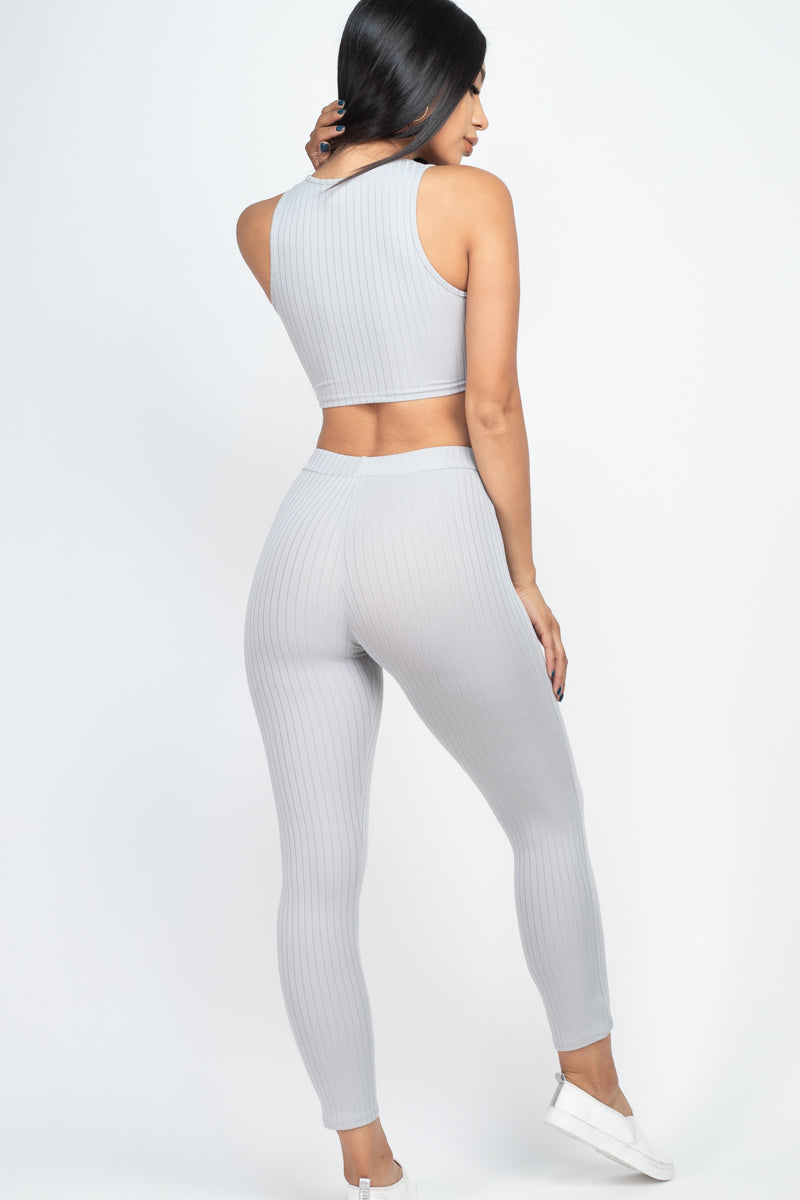 Ribbed Bra Top & Leggings Set - Wholesale Capella Apparel