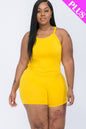 Plus Size Split Back Cami Top & Shorts Set - Capella Apparel