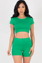 Short Sleeve Crop Top & Shorts Set (CAPELLA) - Capella Apparel