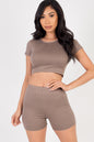 Short Sleeve Crop Top & Shorts Set (CAPELLA) - Capella Apparel