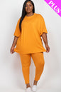 Plus Size Oversized T-shirt & Leggings Set - Capella Apparel