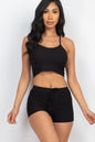 Ribbed Crop Cami Top & Shorts Set (CAPELLA) - Capella Apparel