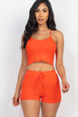 Ribbed Crop Cami Top & Shorts Set (CAPELLA) - Capella Apparel