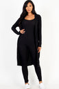 Ribbed Cardigan & Jumpsuit Set (CAPELLA) - Capella Apparel