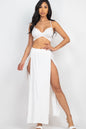 Bra top and side slit maxi skirt (CAPELLA) - Capella Apparel